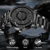 FOXBOX Magnetic Ball Watch, No-Glass Floating Black Tech Quartz Wristwatch, Cool Unisex Personalized Timepiece
