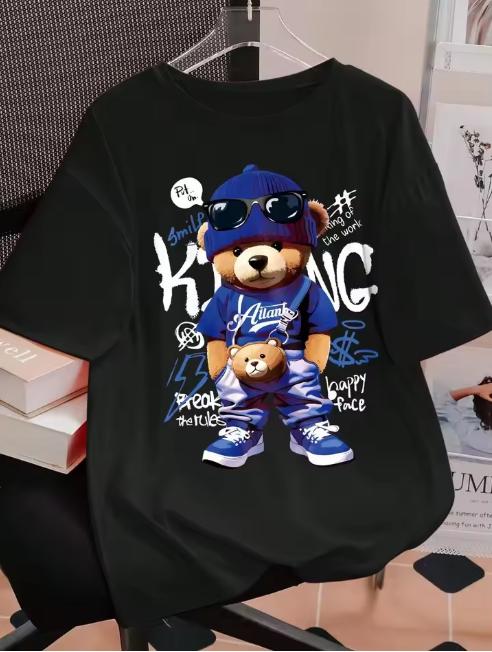 Hip Hop Style Printed Anime Cottont Shirt 2026new Unisex Unisex Casual Loose Fit Short Sleeve Top Breathable Comfortable Summer Tee