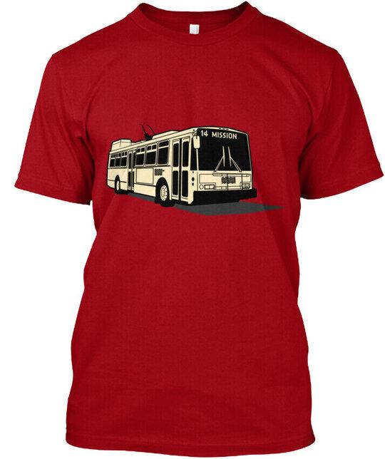 14 Mission Muni Bus TShirt Made in the USA Size S to 5XL Unisex T-Shirt