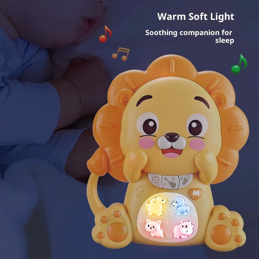 Animal Shape Electronic Musical Instrument Educational Kids Toy with LED Lights and Sound Effects for 18+ Months Kids