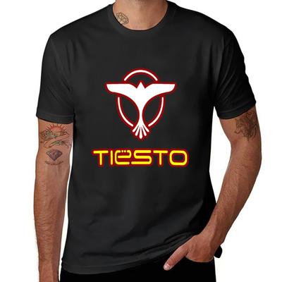 Лучшая футболка с логотипом Tiesto, любимая модель диджея, новая версия, свободная блузка, мужская спортивная футболка.