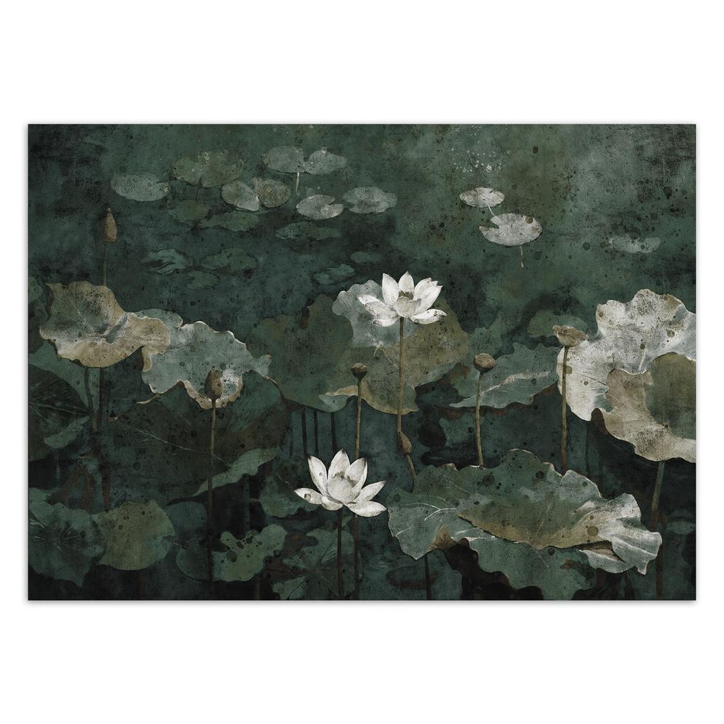 Wallpaper Vintage water lilies