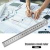 Stainless Steel Ruler Millimeter Ruler High Precision Metal Straight Edge Ruler for School Office Home Engineer Craft