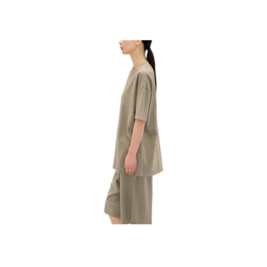 Fear of God Essentials Классическая футболка Homestead Heather Женские топы Бежевый 125SP254193F