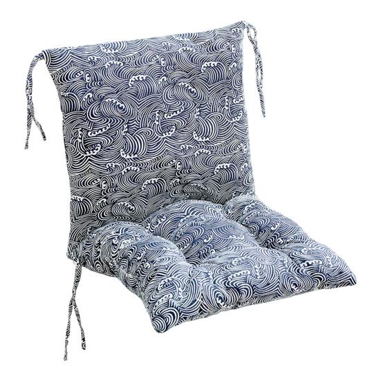 Подушка для кресла с высокой спинкой с геометрическим принтом, подушка для кресла-качалки, подушка для сиденья и спинки с ремешками для уличного кресла для патио