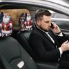 2pcs Universal Christmas Car Headrest Cover  Ideal for Road Trips, Pickin