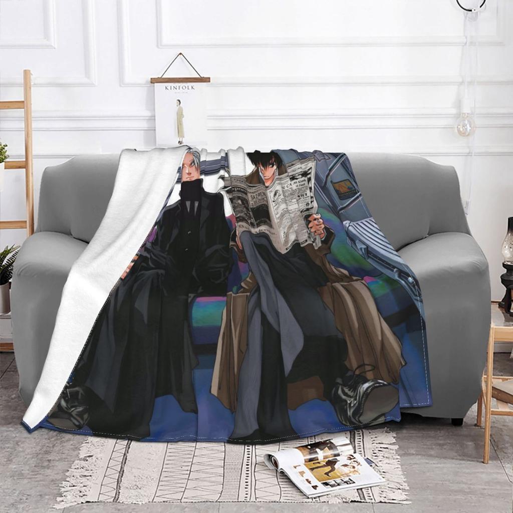 Anime Sakamoto Days Blanket Fleece All Season Multi-function Ultra-Soft Throw Blankets for Home Travel Bedspreads