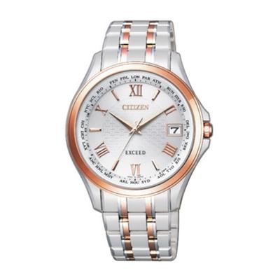 CB1084-51A ( Часы EXCEED Eco-Drive радиоуправляемые парные модели мужские) Круглые часы, серебро