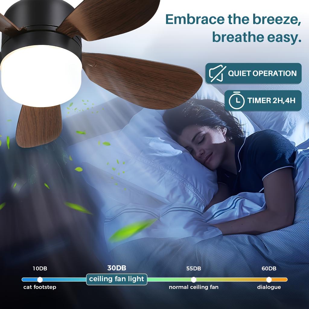 1pc 16-Inch Socket Fan Light Ceiling Fans With Lights And Remote - Screw In Small Ceiling Fan Replacement For E27 Light Bulb, Dimmable 3 Color Lights