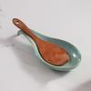 European Style Ceramic Spatula Rest Anti-skid Texture Ladle Holder Utensils Holder  Easy To Clean