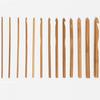 12Pcs/Set 3-10mm Bamboo Handle Crochet Hooks Scarf Sweater Knitting Needles