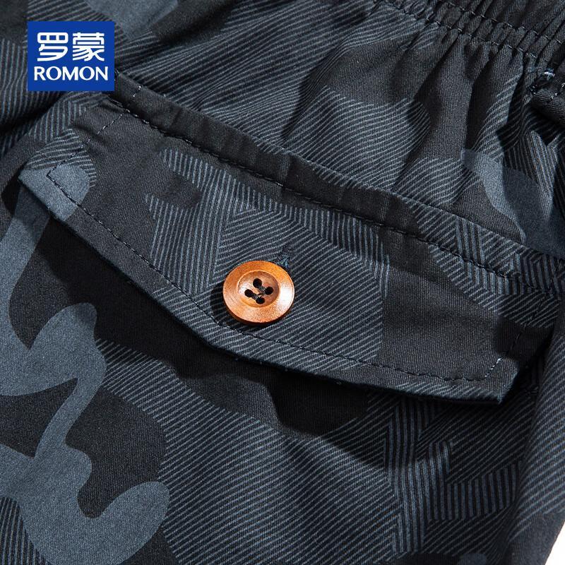 ROMON Men's Summer Business Casual Cotton Shorts
