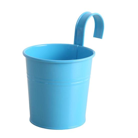 Подвесной цветочный горшок Yousheng Iron, балконный горшок со съемным крючком, однотонный цветочный горшок для внутренних окон, садовых ограждений