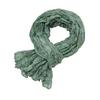 Women Scarf Solid Color Pleated Design Versatile Long Scarf Retro Style Versatile Comfortable Cotton Linen Shawl