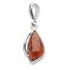 [N2205] - Silver Pendant 'Inspiration' Cognac Amber (rhodium-plated) - 18x11 Mm