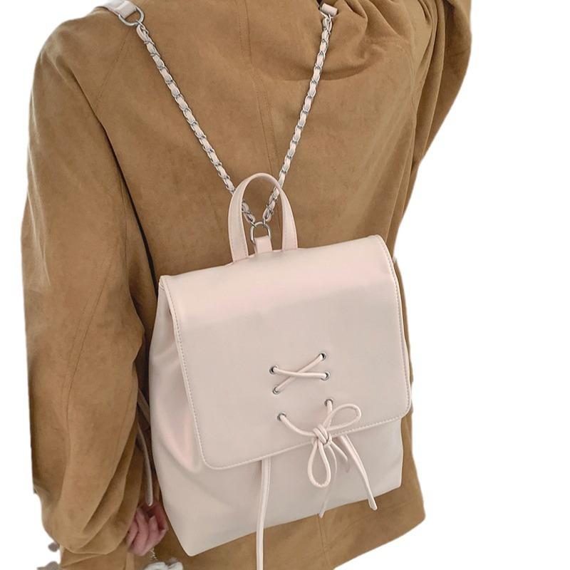 Корейская версия милого рюкзака с бантом, маленькая сумка для женщин, нишевый супергорячий дизайн рюкзака, школьная сумка для покупок