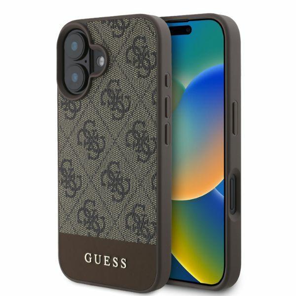 Etui do iPhone 16 Guess Hardcase 4G Brown Stripe