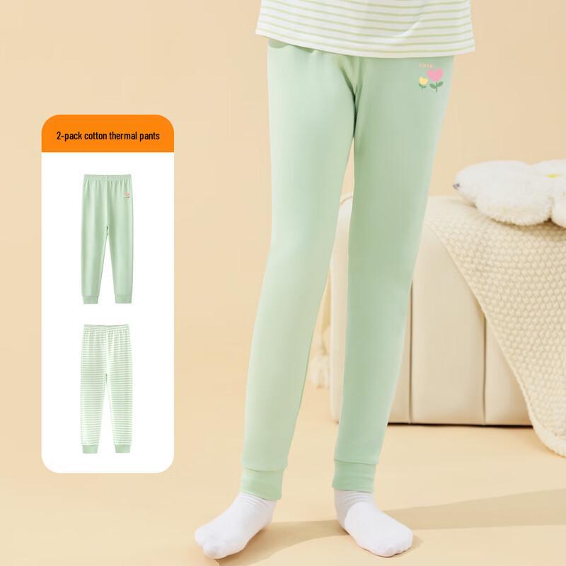 Хлопковые термолеггинсы для девочек Yiershuang (2-Pack)