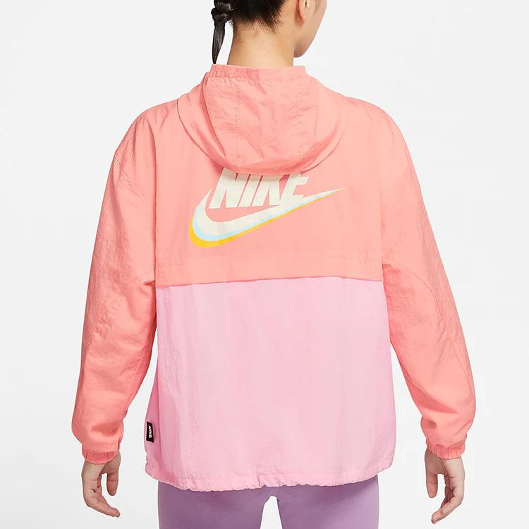 Nike Спортивная одежда Icon Clash Легкая тканая куртка с капюшоном и вышивкой Женские куртки Rave-Pink DJ5375-641