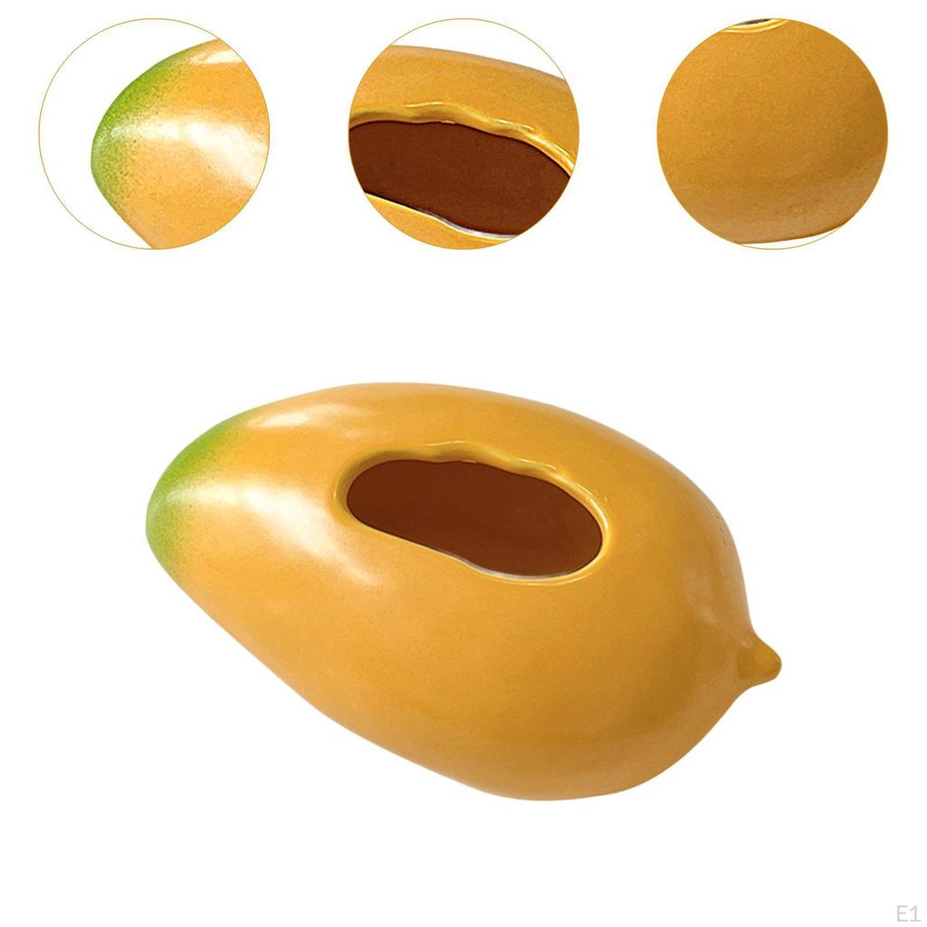 Mango Shaped Ceramic Vase,Plant Pot Storage Propagation Vase Flower for Fireplace Farmhouse