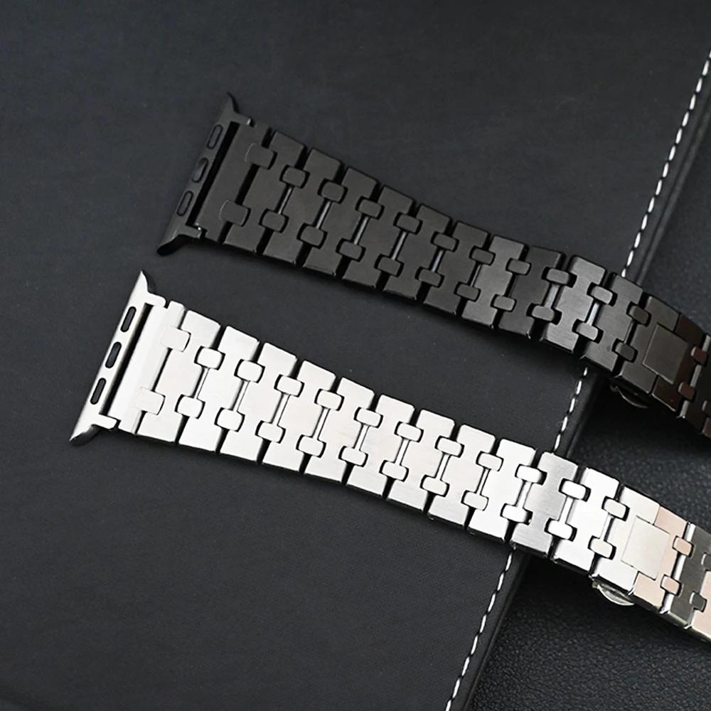 Нержавеющая сталь Ремешок для Apple Watch Ultra 49 мм Ремешок для Iwatch 10 46 мм 42 мм 9 8 7 45 мм 41 мм Серии 6 5 Se 44 40 мм Аксессуары