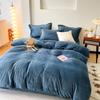 Winter Flannel Duvet Cover Solod Color Soft Warm Quilt Cover Cozy Thick Comforter Cover for Adults Children Queen King Bed Linen
