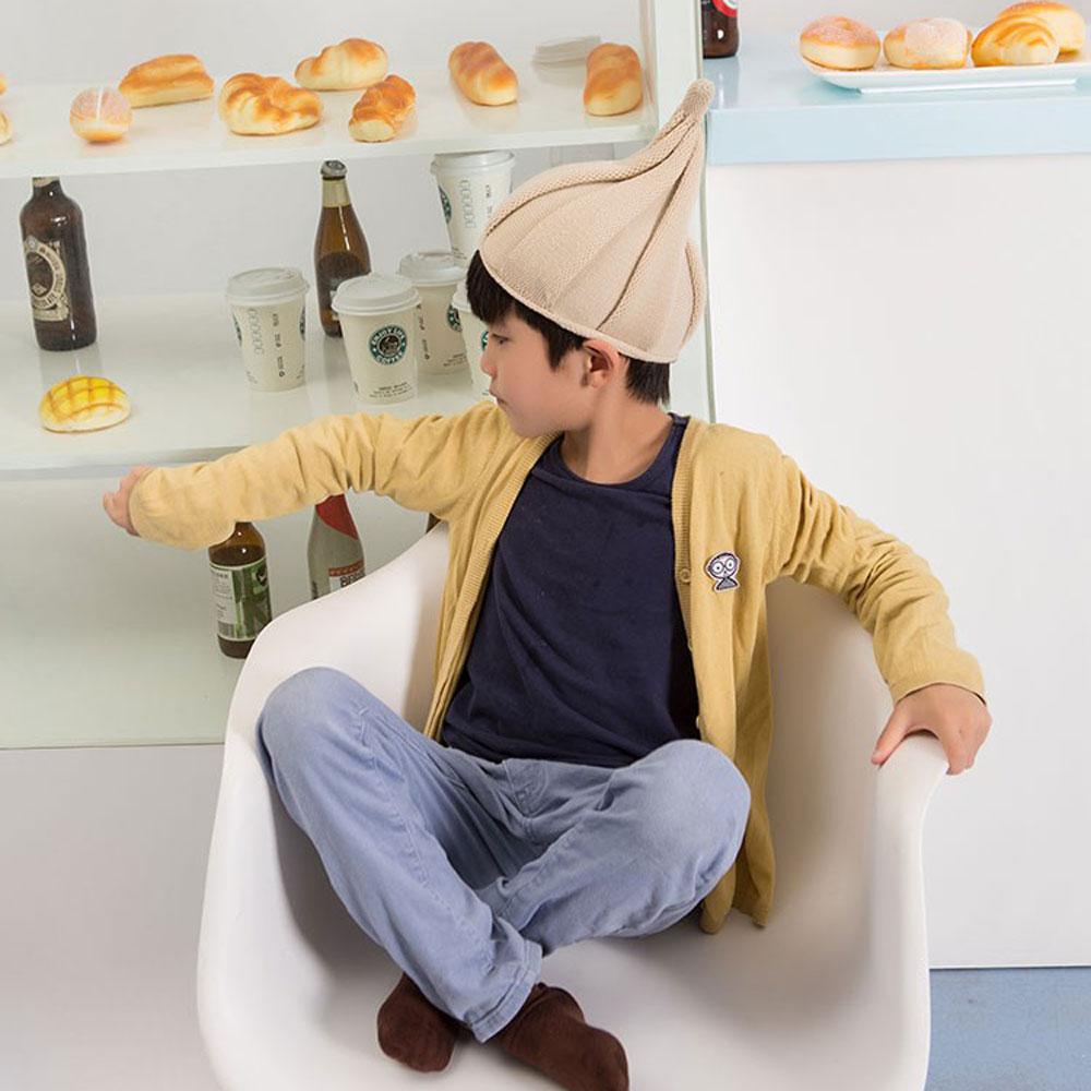 Смешная Теплая Зимняя Шапка-Бини Вязаные Шерстяные Шапки-Вертушки Скрученные Цветы Остроконечные Шапки