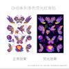 Fluorescent Butterfly Face Tattoo Sticker Nightclub Bar Sticker Flower Arm Waterproof Eco-Friendly Tattoo Sticker