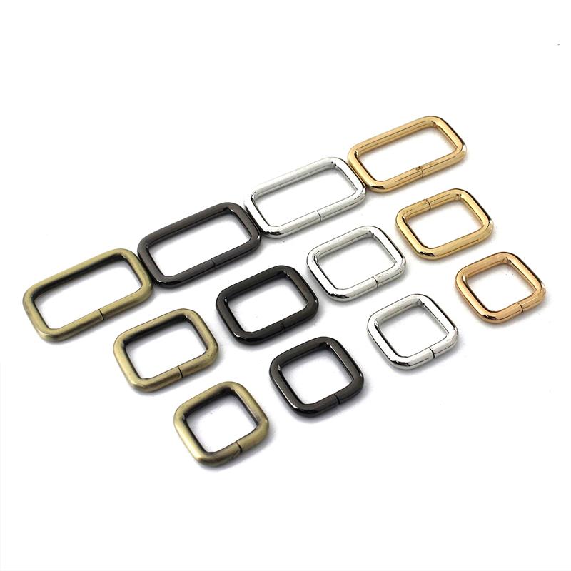 5PCS Metal Adjustable Rectangle Rings Buckles Garment Belt DIY Needlework Luggage Sewing Handmade Bag Purse Buttons