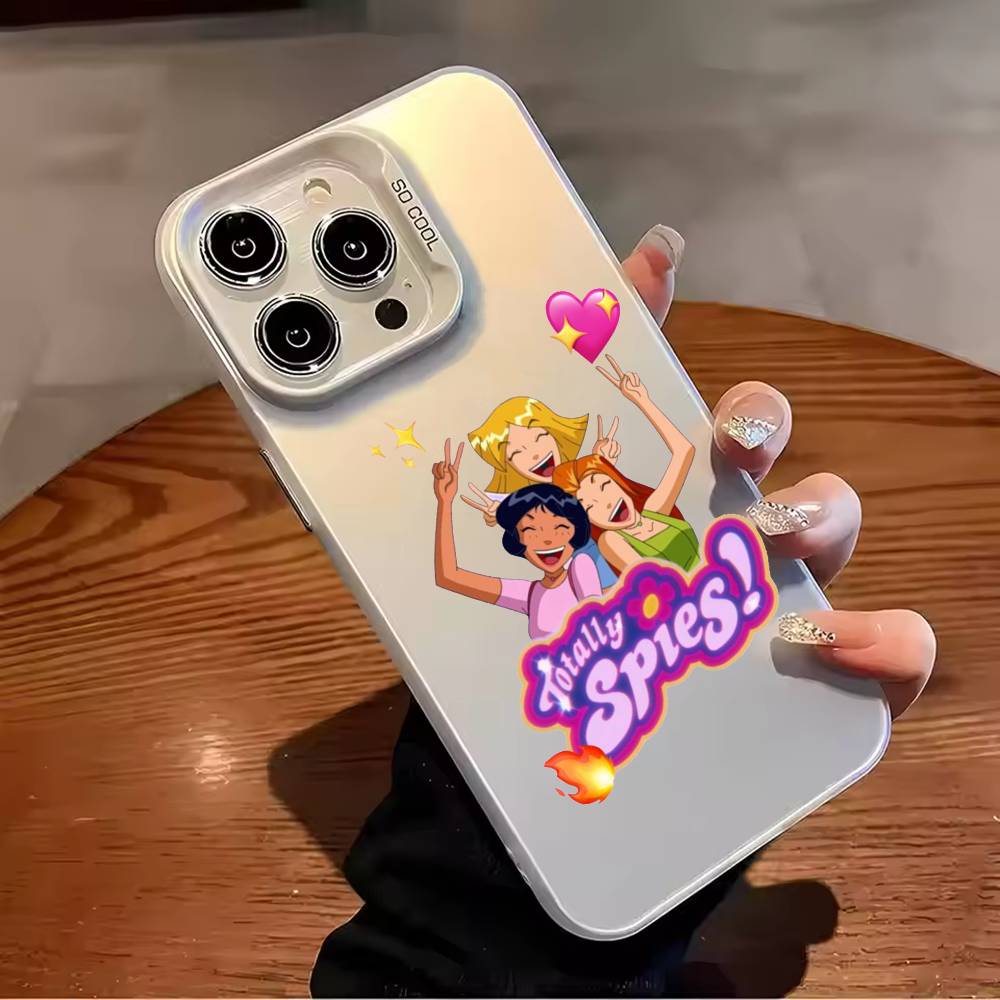 Крутой Чехол Для Телефона Totally Spies Цвет Серебристый Корпус Для IPhone 17 16 15 14 13 12 11 Pro Max Plus