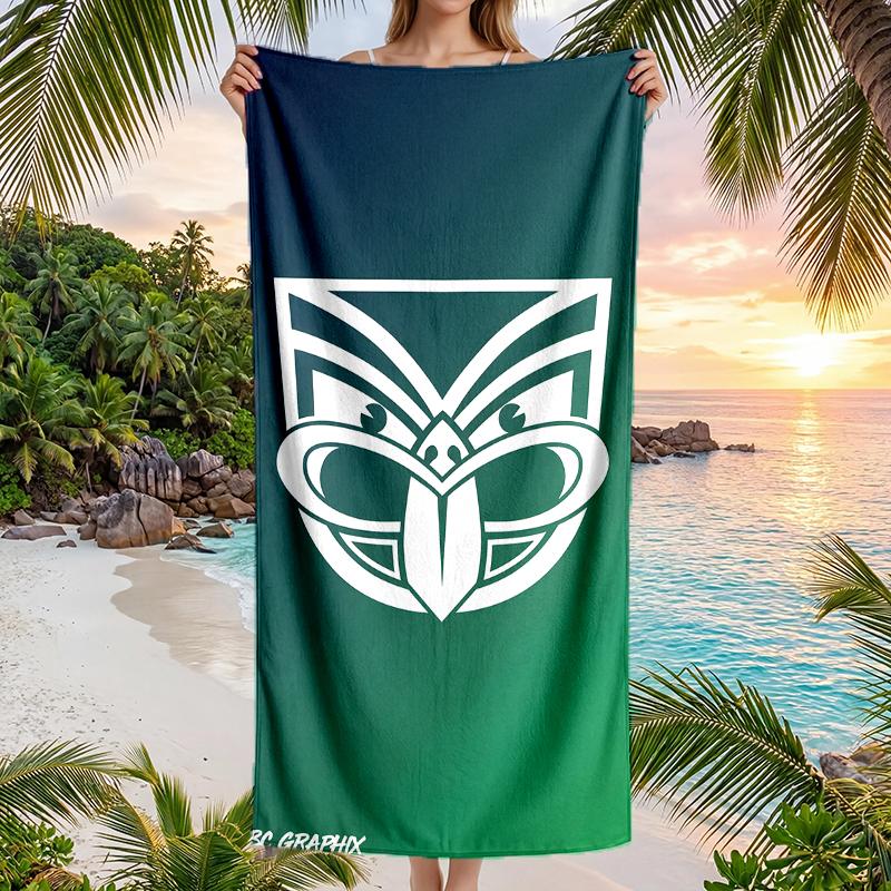 Nz Warriors Fashion Beach Towel: Ideal for Summer Adventures Soft, absorbent and quick drying suitable for swimming and bathing
