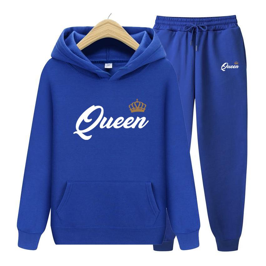 Women's Hoodie Autumn Men's Hoodie + Pants Sets Queen Women Suit Hoodie Two Pieces Set Hooded Sweatshirt