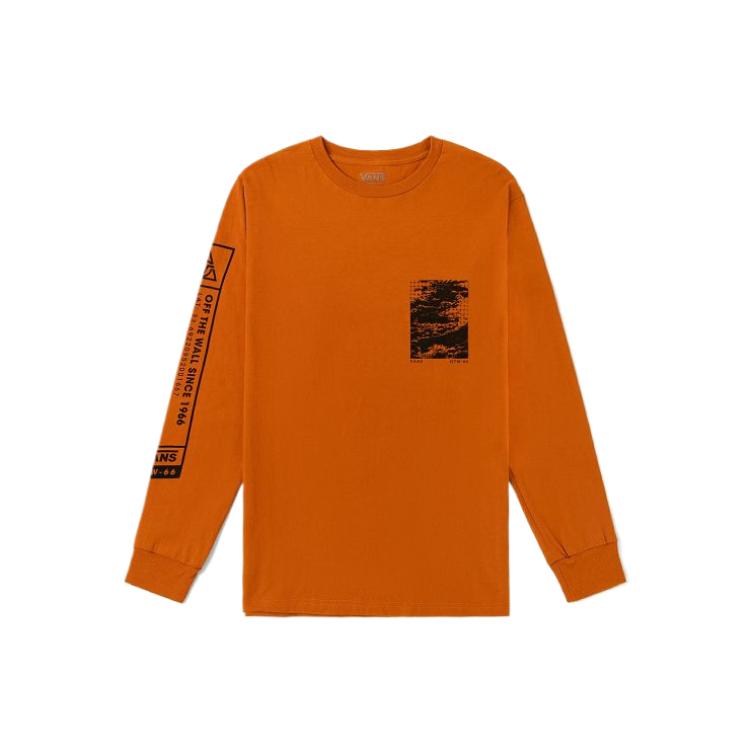 Vans Футболка с длинным рукавом унисекс оранжевая VN0A4S2FNC8