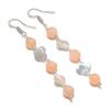 Peach Chalcedony Gemstone 925 Sterling Silver Jewelry Earring 3.03" GK-7326