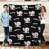 Cute Cow and Milk Flannel Blanket Soft Cozy Throws Napping Travel Use
