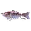 10CM/15.3G Multi-Jointed Fishing Lure with Hooks Realistic 7-Section Swimbait Plastic Artificial Bait