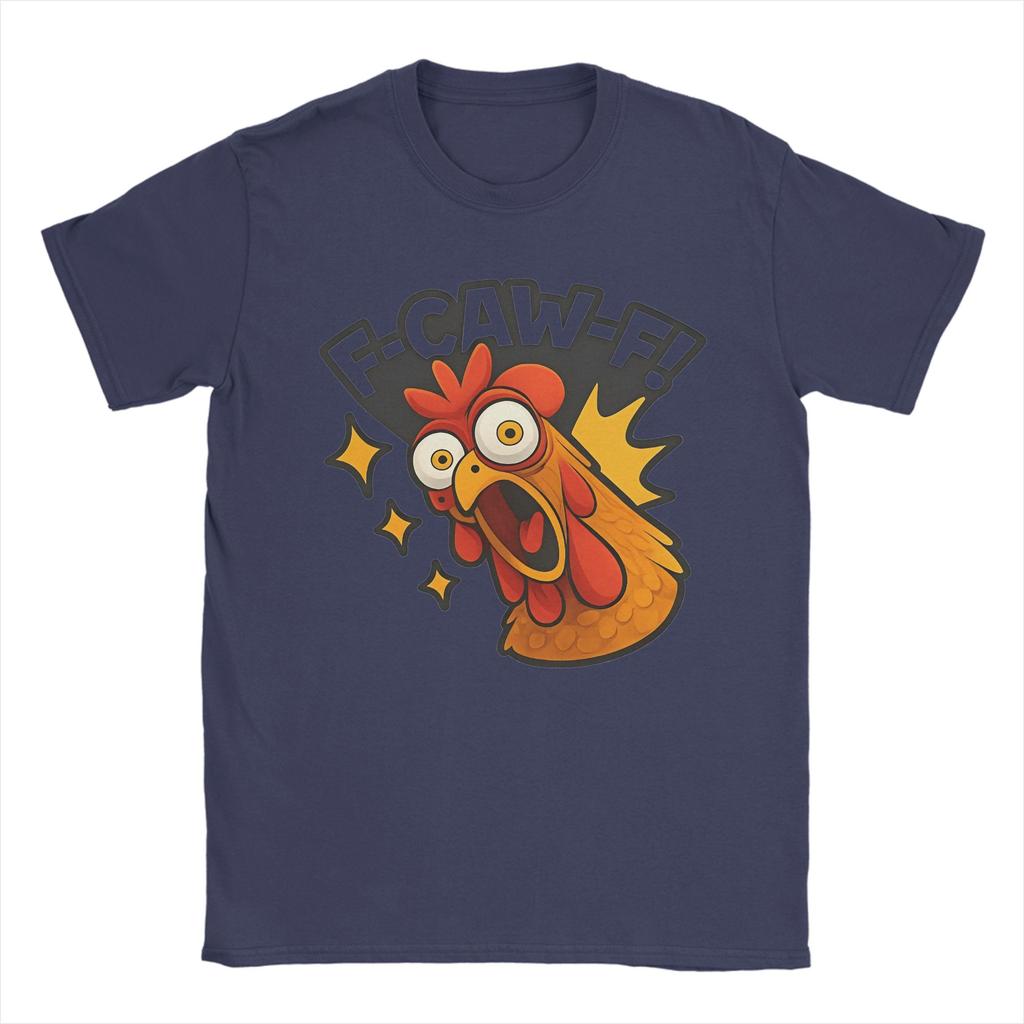 F Caw F Chicken Funny Animal Unisex T Shirts Amazing Tees Short Sleeve O Neck TShirt Pure Cotton Gift Idea Clothes