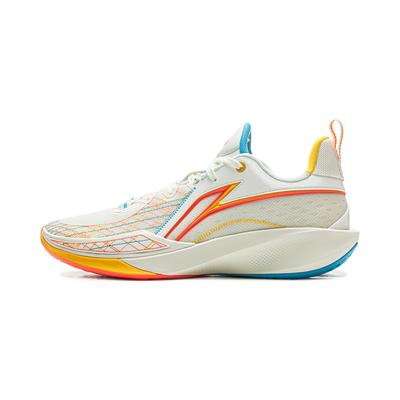 Li Ning Speed 2 Амортизирующие Нескользящие Дышащие Упругие Низкие Баскетбольные Кроссовки Мужские Бело-Синие ABAV009-5