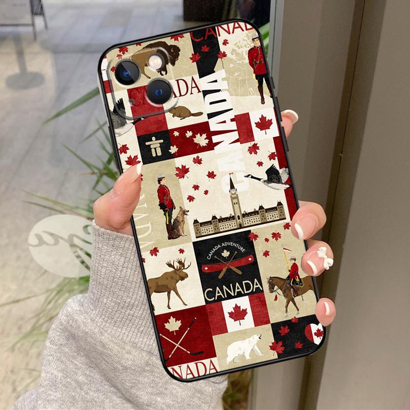 Канада Канадский Флаг Чехол Для iPhone 17 Pro Max 15 14 13 12 11 16 Pro Max Plus 12 13 Mini 16e 17 Air Задняя Крышка