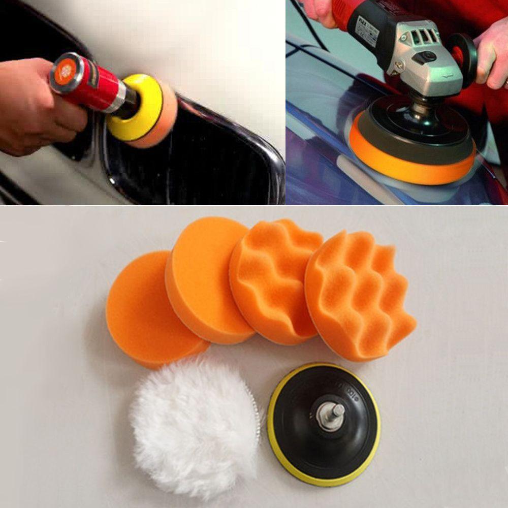6 Pcs/set Set Kit Car Beauty Polishing Buffer Pad Car Polish Drill Adapter