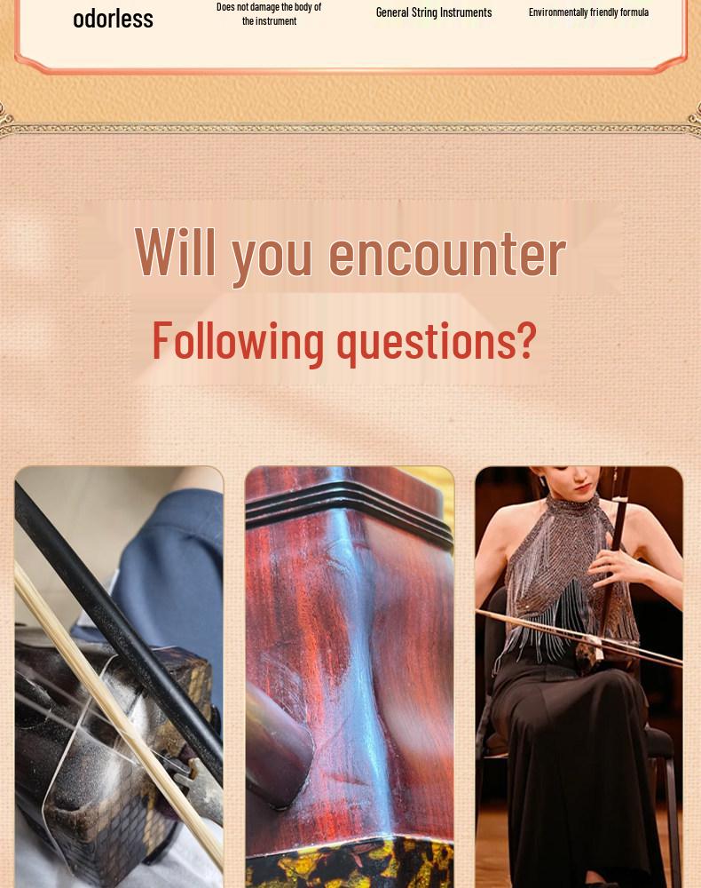 Набор для чистки канифоли для эрху: Жидкость для ухода за тканью и универсальными инструментами