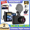 Car Dvr WIFI APP 4K Dash Cam for Car GPS Video Recorder Front and Rear View Camera Night Vision Black Box Parking Monitor Car