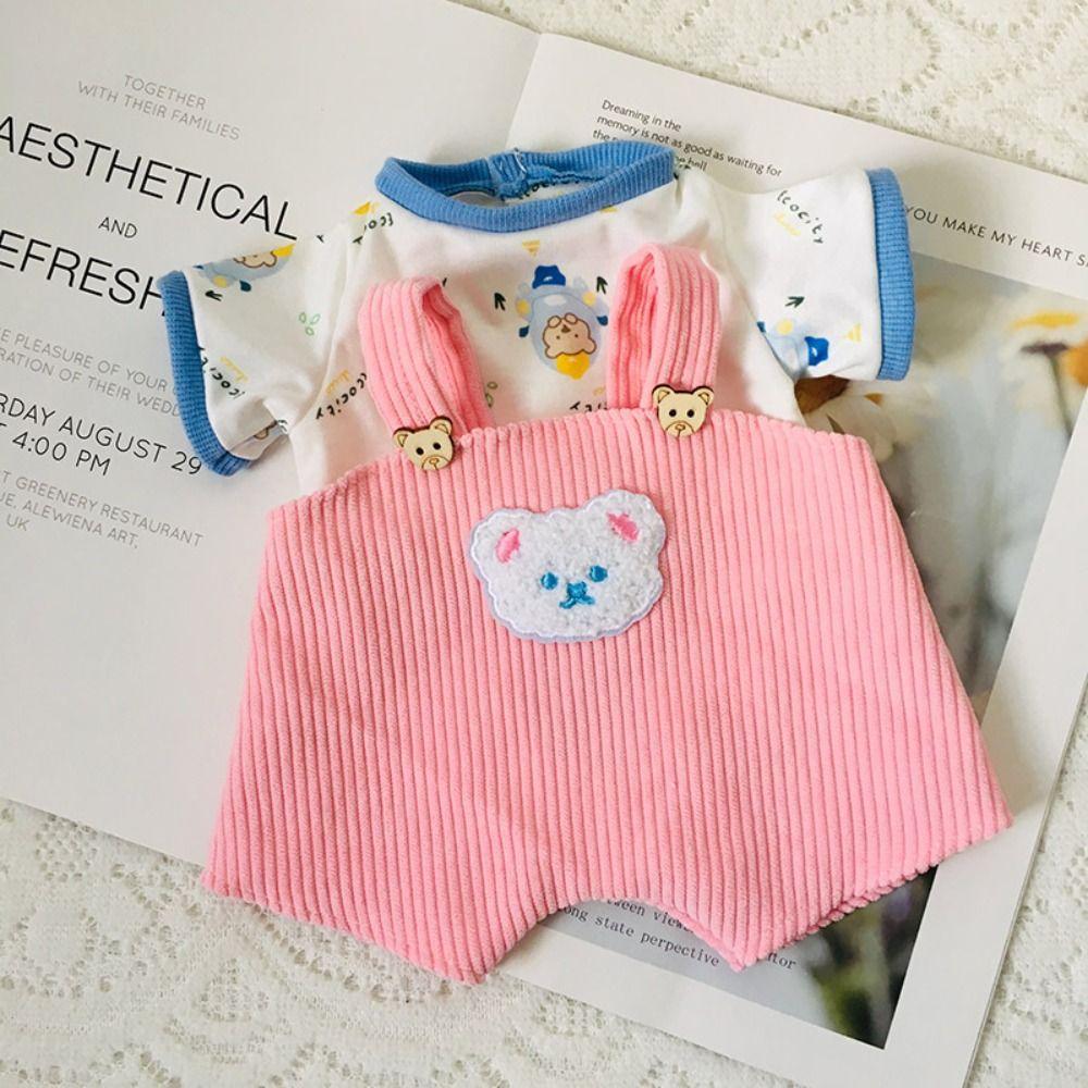 Одежда для шарнирного мишки ручной работы, Наряд для куклы своими руками, Модный мини-костюм с подтяжками, 30 см шарнирный мишка