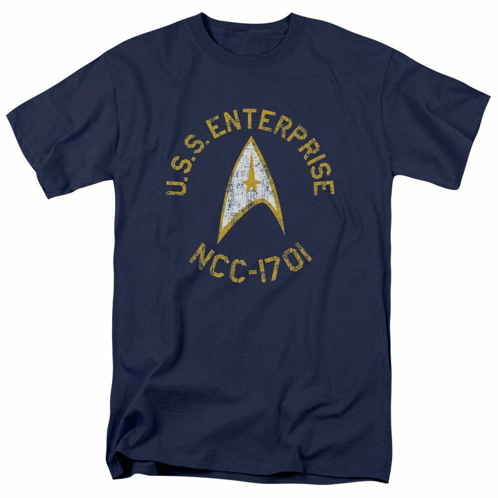 Star Trek Collegiate T Shirt Licensed Sci-Fi TV Classic Adult Tee New Navy Blue