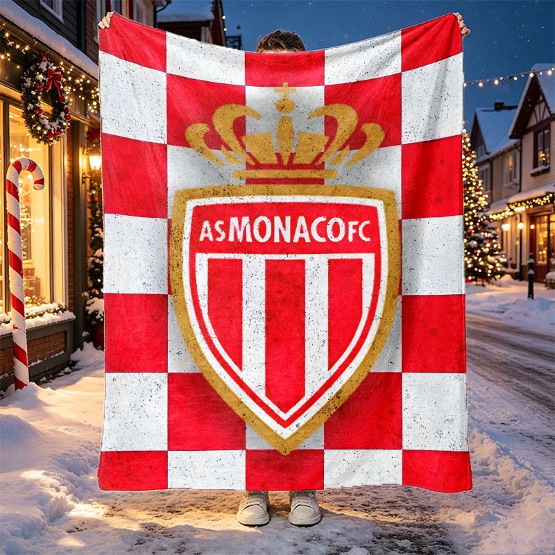 AS Monaco Pattern Blanket for Home Decoration, Bed, Sofa, Car Travel, Camping, Suitable for All Seasons, Birthday Christmas Gift