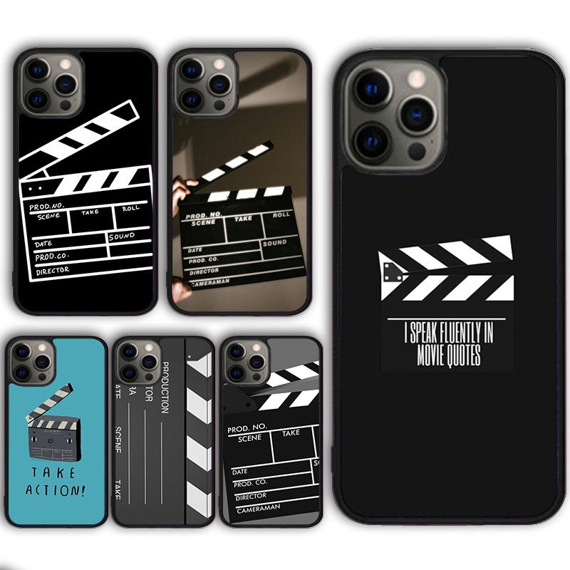 Пленка Кинорежиссер Хлопушка Чехол для телефона для iPhone 17 Air 16 16e 15 13 14 11 12 Pro Max Plus coque fundas