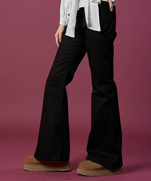 KOLEAT Women Bootcut Vintage Denim Jeans Slacks [Black] Bell-Bottom Ver.
