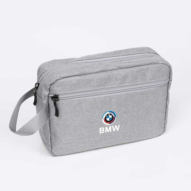 BBIP8 BMW Handbag Canvas Fabric Car Organizer Bag For BMW M i4 G26 F40 F11 E46 E60 E70 G30 X3 X5 Car Storage Bag Accessories keychain