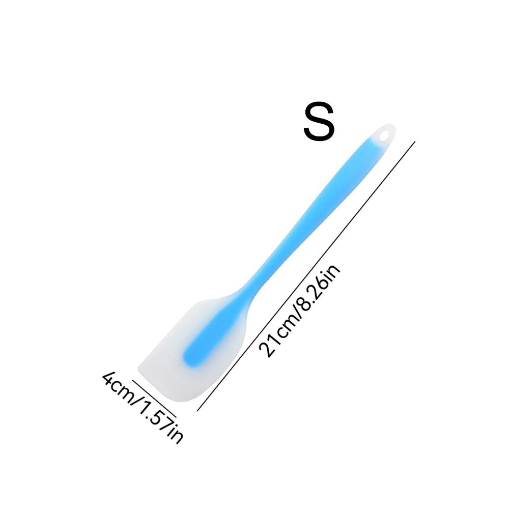 1Pc Baking Spatula Integrated High Temperature Cake Cream Silicone Spatula Translucent Head Spatula Baking Tools Kitchen Tools