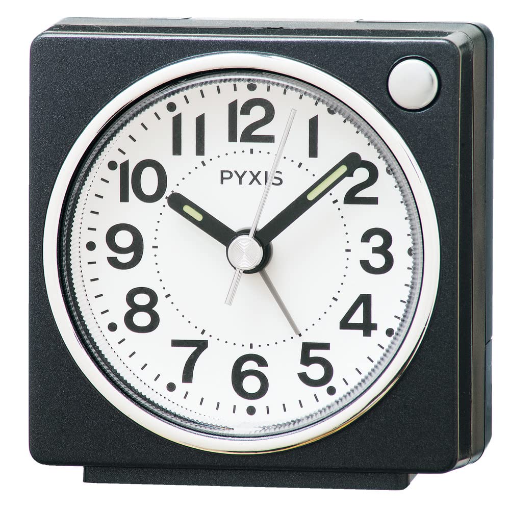 Настольные часы Seiko PYXIS NR449K Аналоговый Будильник Черный 65 x 64 x 38 мм Часы, Часы, Металлический,